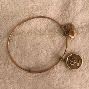Alex and Ani Gold L Initial Bangle
